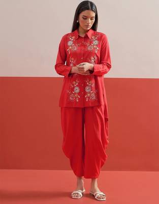 Bohemian Embroidered Shirt with Trousers 6