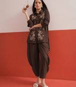 Bohemian Embroidered Shirt with Palazzos