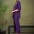 Purple Embroidered Shirt With Palazzos