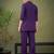 Purple Embroidered Shirt With Palazzos