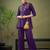 Purple Embroidered Shirt With Palazzos
