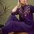 Purple Embroidered Shirt With Palazzos