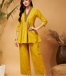 Mustard Yellow Empire Tunic With Trouser