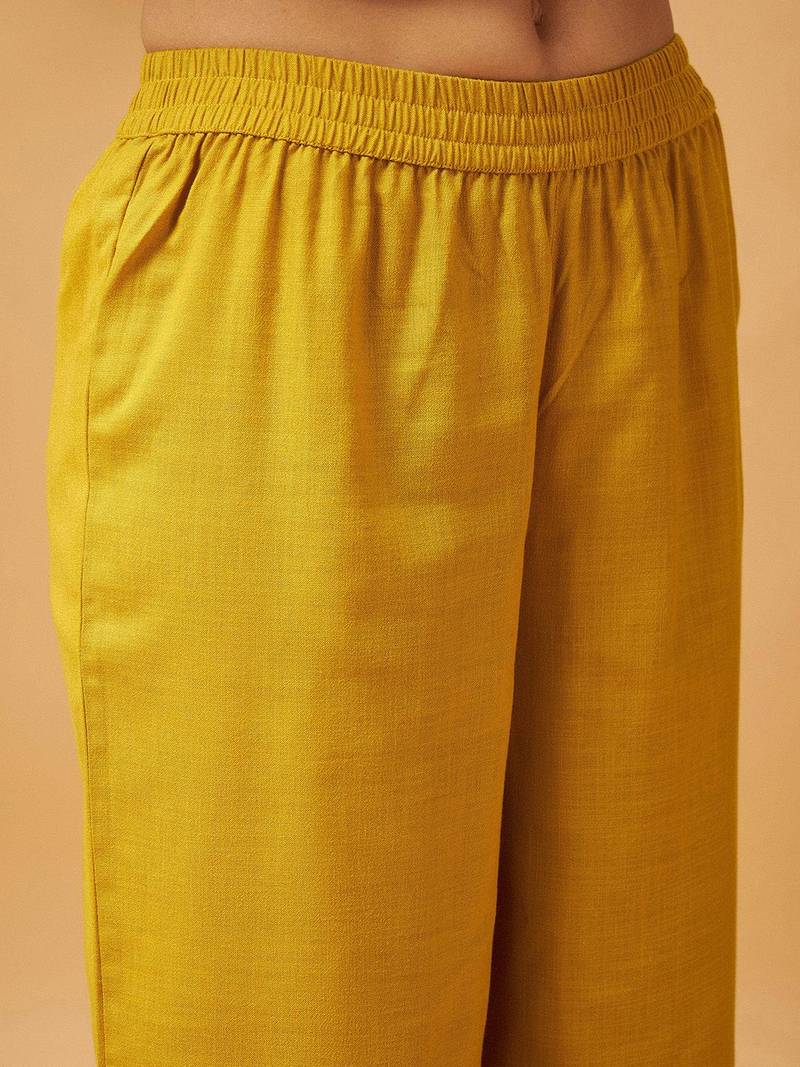 Mustard Yellow Empire Tunic With Trouser