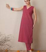 Printed Regular Pure Cotton Kurta with Trousers