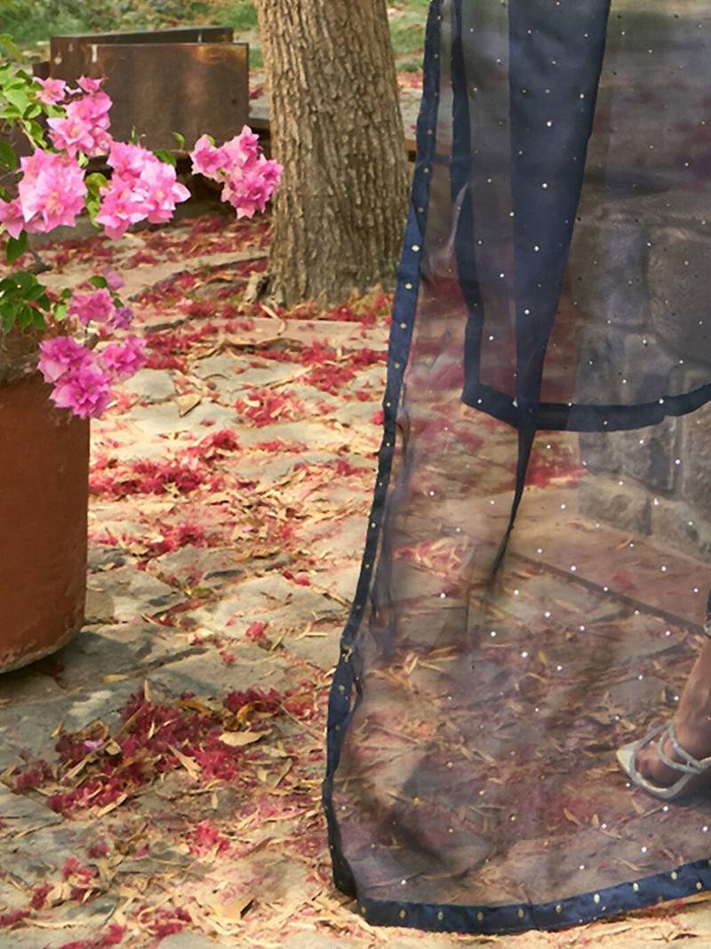 Round Neck Floral Embroidered Straight Kurta with Trouser & Dupatta