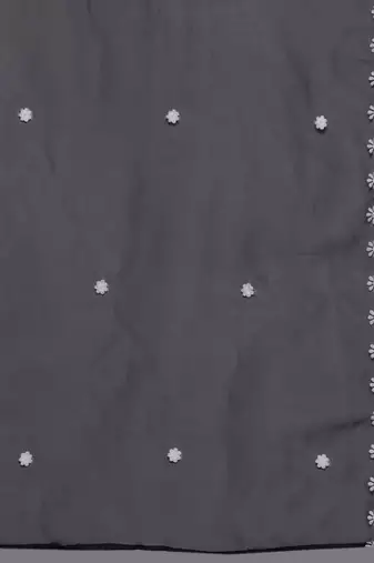 Floral Embroidered Straight Kurta with Trousers & Dupatta