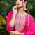 Floral Embroidered Thread Work Kurta with Trousers & Dupatta