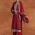 Ethnic Motifs Printed Sequinned Detail Straight Kurta & Palazzos With Dupatta