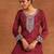 Ethnic Motifs Printed Sequinned Detail Straight Kurta & Palazzos With Dupatta