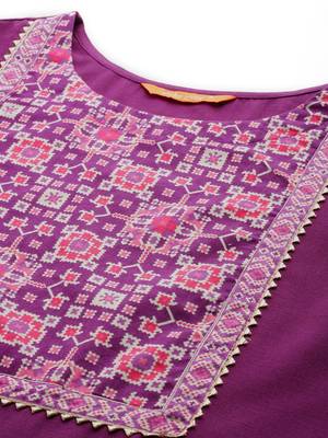 Women Yoke Design Regular Gotta Patti Kurta with Palazzos & With Dupatta 3