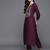 Women Purple Ethnic Motifs Yoke Design Thread Work Kurta with Trousers & Dupatta