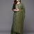 Women Green Bandhani Printed Thread Work Kurta with Sharara & With Dupatta