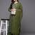 Women Green Bandhani Printed Thread Work Kurta with Sharara & With Dupatta