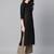 Women Black & Cream Printed Cotton Blend Kurta Set