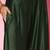 Green Silk Blend Calf Length Kurta Set