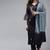 Women Navy Blue Floral Embroidered Kurta with Palazzos & With Dupatta