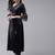 Women Navy Blue Floral Embroidered Kurta with Palazzos & With Dupatta
