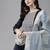 Women Navy Blue Yoke Design Regular Patchwork Pure Cotton Kurta with Palazzos & With Dupatta