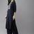 Women Navy Blue Yoke Design Regular Patchwork Pure Cotton Kurta with Palazzos & With Dupatta