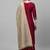 Women Burgundy Yoke Design Kurta with Trousers & With Dupatta