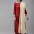 Women Maroon & Beige Striped Sequinned Kurta with Palazzos & Dupatta