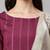 Women Magenta & Beige Striped Kurta with Palazzos & Dupatta
