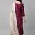 Women Magenta & Beige Striped Kurta with Palazzos & Dupatta