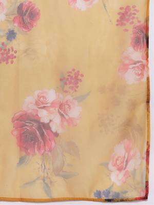 Floral Embroidered Thread Work Kurta with Trousers & Dupatta 4
