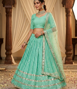 designer party wear light work lehanga 