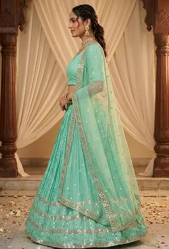 designer party wear light work lehanga 