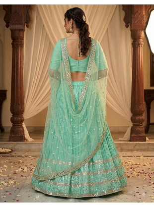 designer party wear light work lehanga  3
