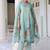 Sky Blue Ethnic Motifs Printed Zari Chanderi Cotton Kurta With Trousers & Dupatta Set