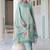 Sky Blue Ethnic Motifs Printed Zari Chanderi Cotton Kurta With Trousers & Dupatta Set