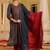 Blue Red Women Floral Printed Regular Cotton Kurta with Trousers & Dupatta Set