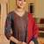 Blue Red Women Floral Printed Regular Cotton Kurta with Trousers & Dupatta Set