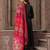 Black Red Yoke Design Chanderi Cotton A-Line Kurta with Palazzos & Dupatta Set