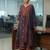 Blue Ethnic Motifs Printed Pleated Cotton Kurta Trouser Set With Dupatta