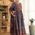Blue Ethnic Motifs Printed Pleated Cotton Kurta Trouser Set With Dupatta