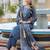 Blue Floral Printed Cotton Kurta Trouser Set With Dupatta
