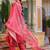 Pink Floral Printed Cotton Kurta Trouser Set With Dupatta