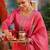 Pink Floral Printed Cotton Kurta Trouser Set With Dupatta