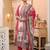 White Pink Ethnic Motifs Printed Cotton Kurta Trouser Set With Dupatta