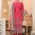 White Pink Ethnic Motifs Printed Cotton Kurta Trouser Set With Dupatta