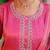 Pink Floral Printed Cotton Kurta Trouser Set With Dupatta