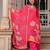 Fuchsia Pink Floral Printed Cotton Kurta Trouser Set With Dupatta