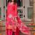 Fuchsia Pink Floral Printed Cotton Kurta Trouser Set With Dupatta