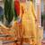 Yellow Women Ethnic Motifs Printed Chanderi Cotton Kurta with Trousers & Dupatta Set