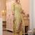 Gold Yellow Women Ethnic Motifs Printed Chanderi Cotton Kurta with Trousers & Dupatta Set