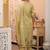 Gold Yellow Women Ethnic Motifs Printed Chanderi Cotton Kurta with Trousers & Dupatta Set